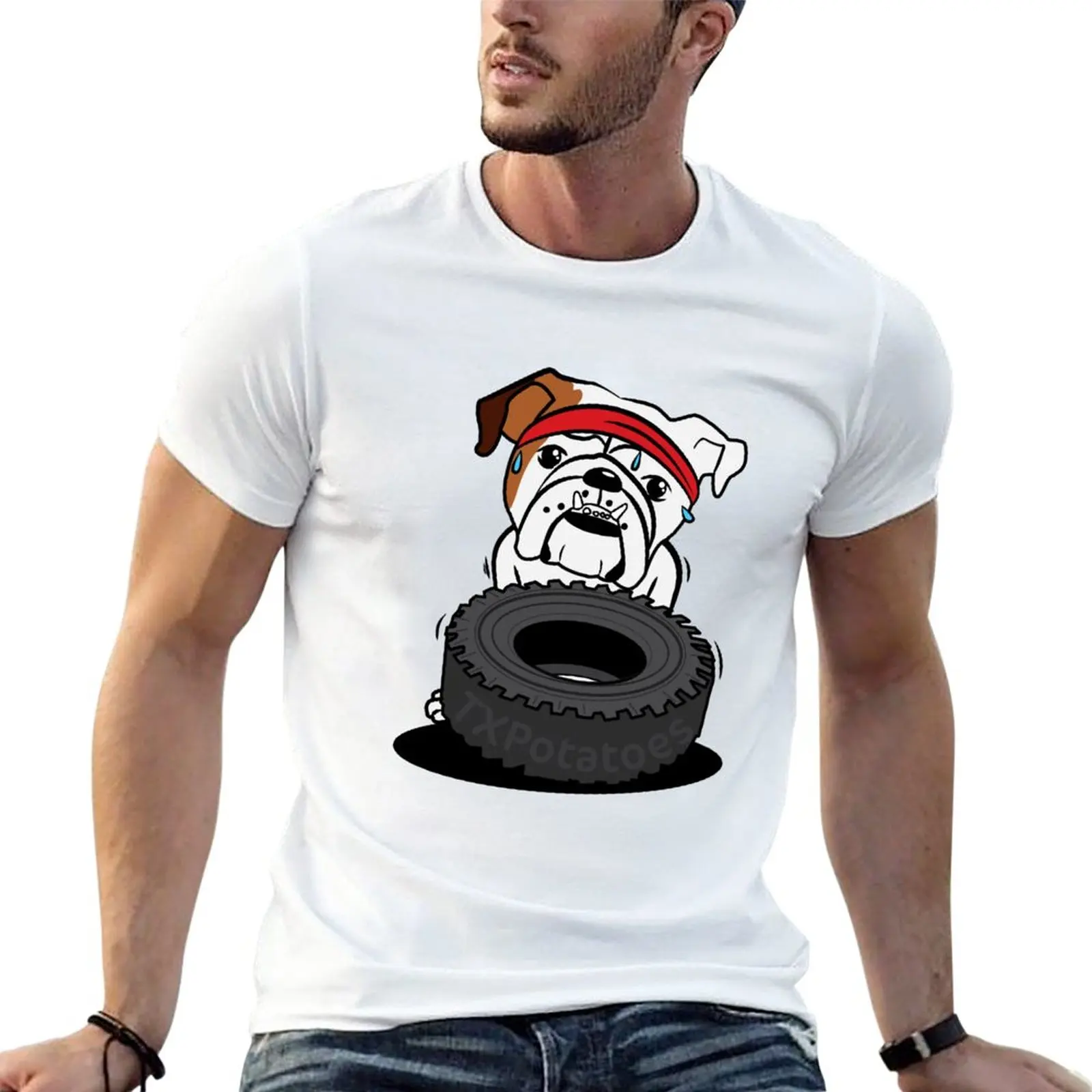 

Tire Bulldog NEVER! T-Shirt cute clothes vintage clothes customs Aesthetic clothing mens workout shirts