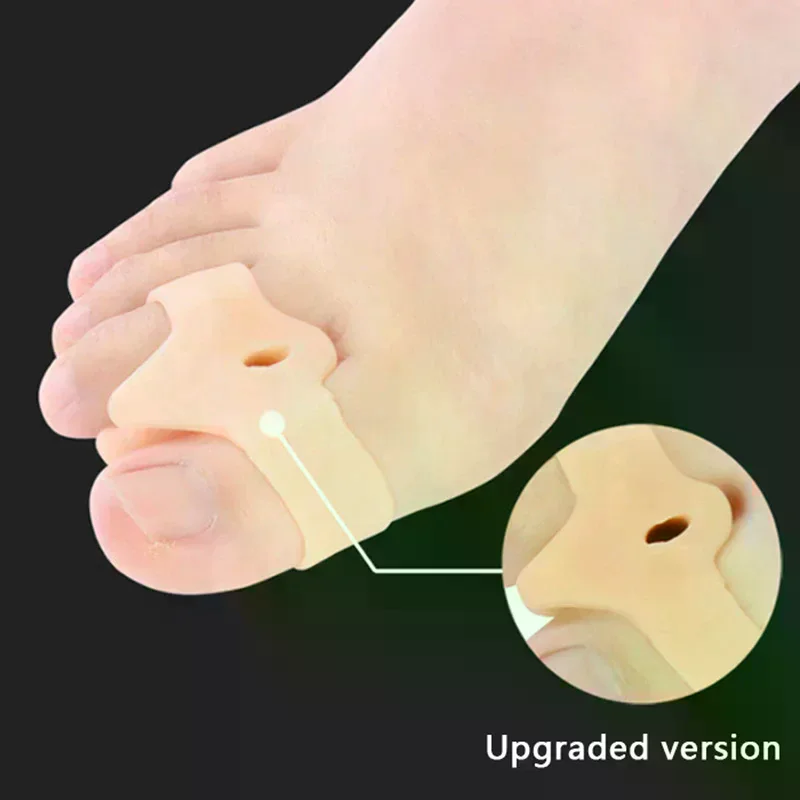 2PCS toe eversion protector, silicone double ring thumb correction device, separate finger correction device, adjuster
