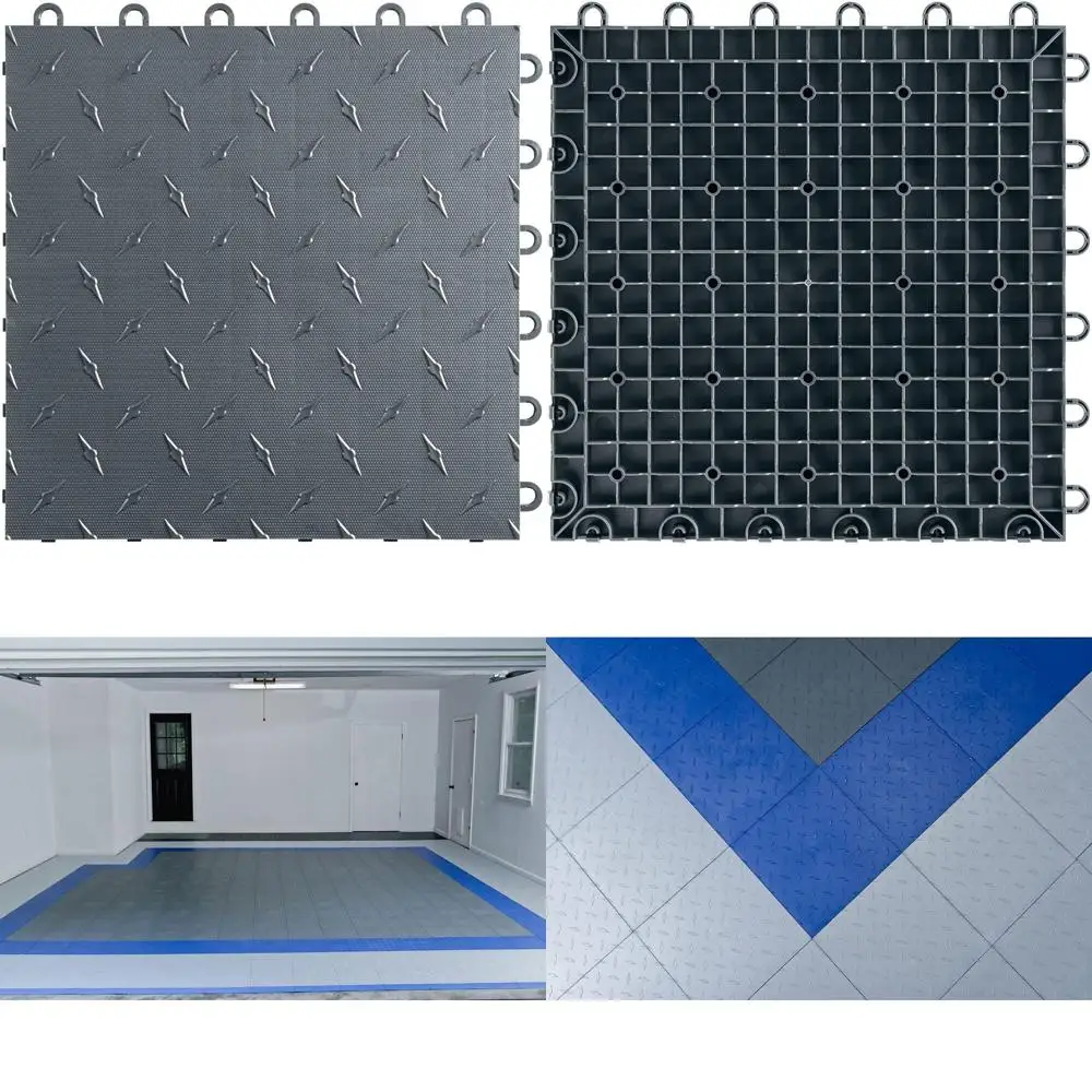 

Grey 12 x 12 x 0.5 Garage Floor Diamond Tiles, 50-Pack