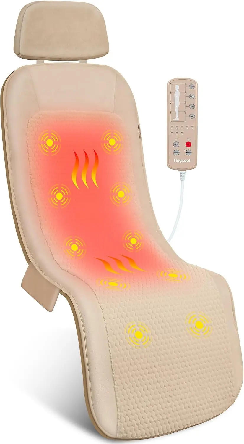Vibration Heat Full Body Massage Pad Foldable Chair Mat