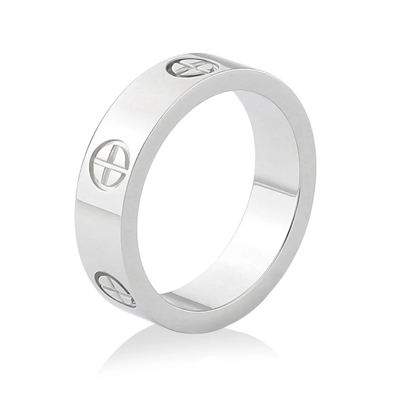 Klassische Design Edlen Schmuck Titan Stahl Zirkon Luxus Ringe für Frau Glanz Urlaub Partei Täglichen Geschenke Einfache Ring