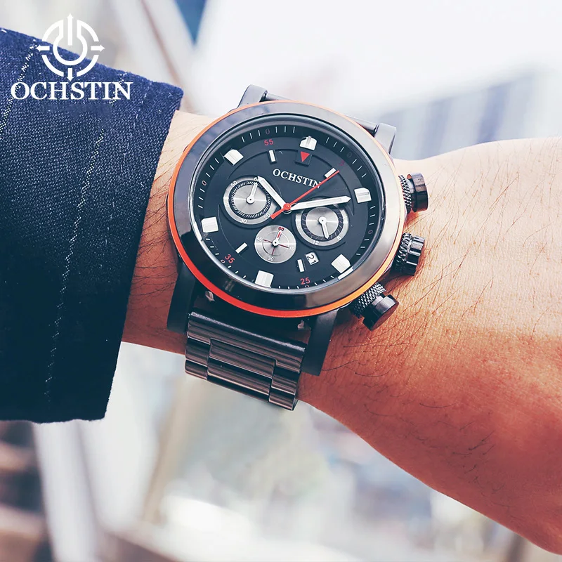 Ochstin-Montre à quartz étanche multifonction Voyager pour homme, montre à mouvement, mode décontractée, nouveau, 2024