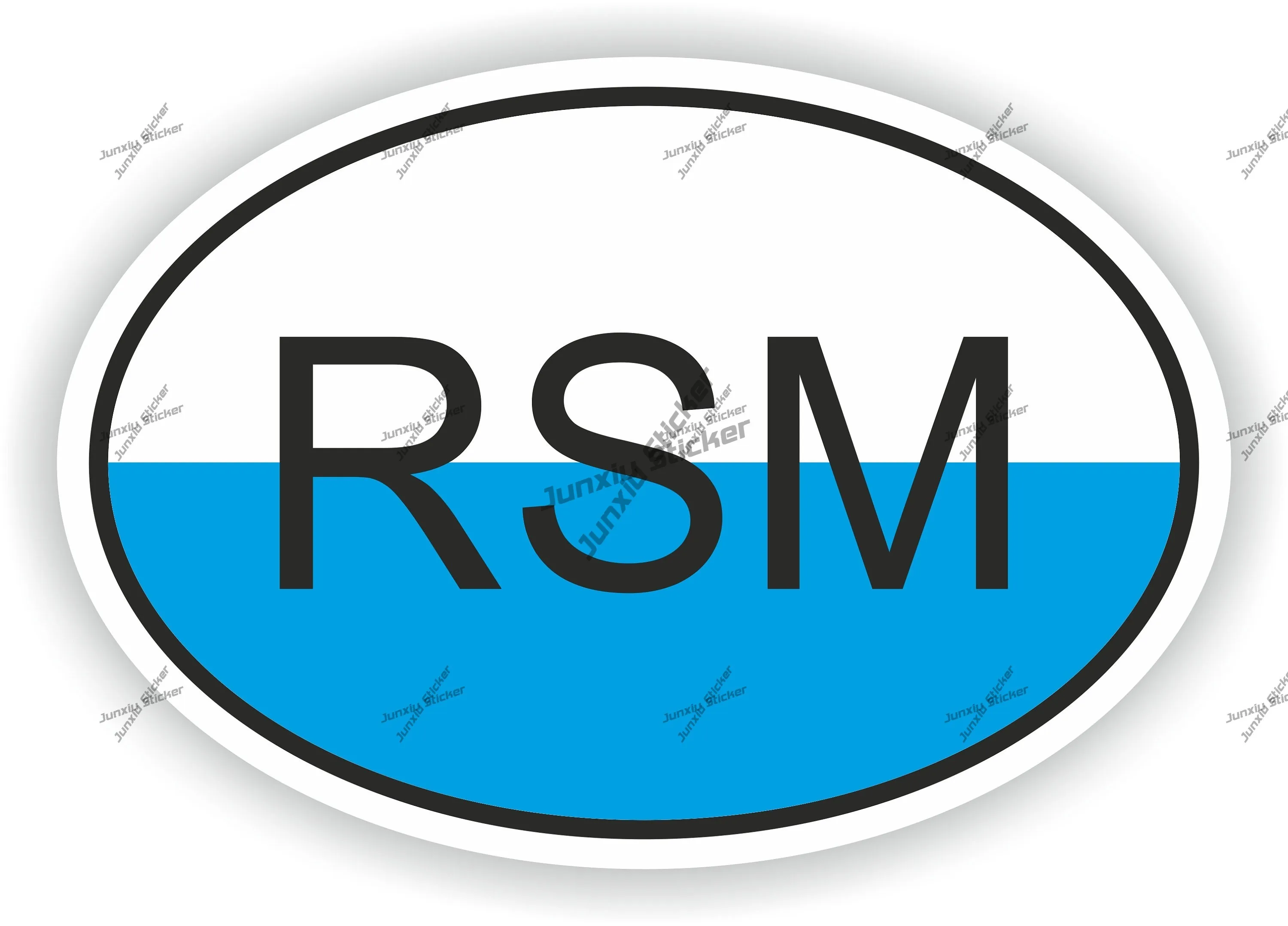 

San Marino Country Code Rsm Oval Flag Sticker Motorsport Racing Decoration Pegatinas De Coche Automobiles Motorcycles Creative
