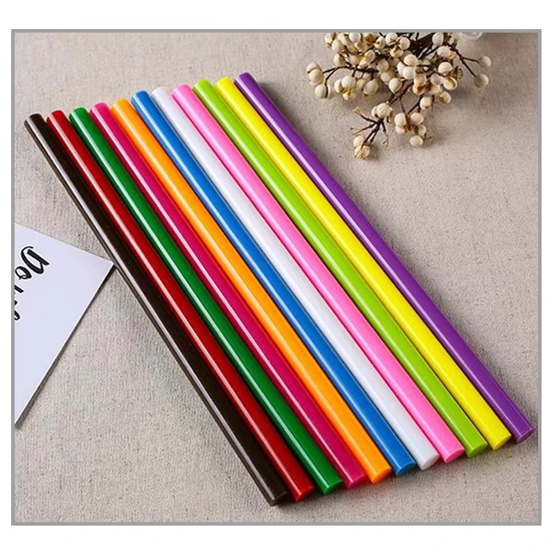 10-100Pcs Multicolor Hot melt glue sticks 7x100/7×200/11x200mm green Strong Viscosity Glue Gun handmade DIY tools plastic strip