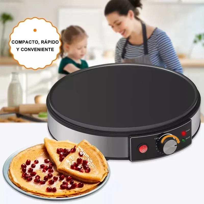 

Electric Crepe Maker Nonstick Multi-Function Tortilla Machine Batter Spreader for Roti Tortilla Blintzes Pancakes Bacon Eggs