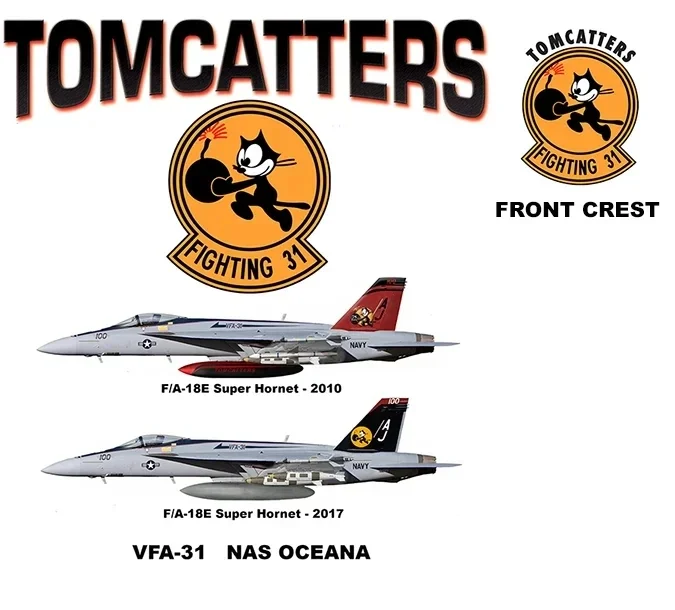 Naval VFA-31 Tomcatters Squadron F/A-18E Super Hornet Fighter Vests 100% Cotton O-Neck Summer Casual Mens Tanktop Sleeveless Tee