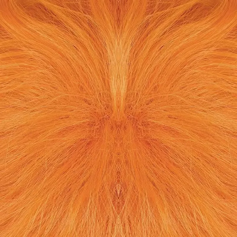 Porte-jarretelles ange slips perruque courte bouclée orange pour cosplay