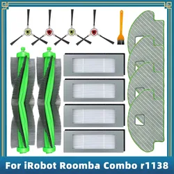 Compatibile per iRobot Roomba Combo r1138 Robot aspirapolvere pezzi di ricambio accessori spazzola laterale principale filtro Hepa Mop panno straccio