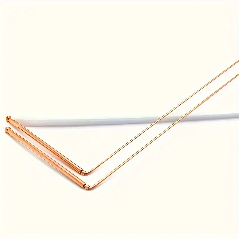 Copper Dowsing Rods - 99.9% Pure Copper 2PCS Divining Rods - for Ghost Hunting Tools, Divining Water, Treasure, Buried Items Etc