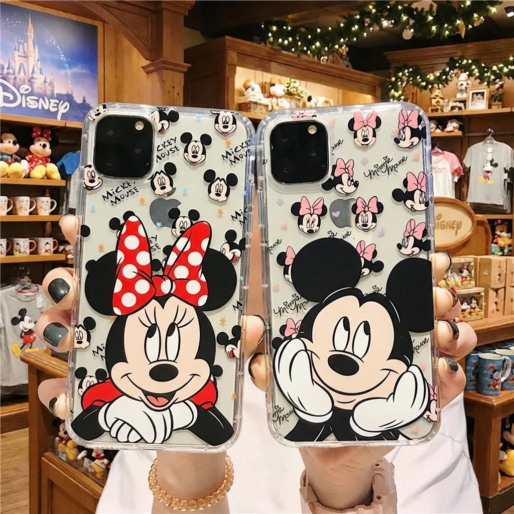 

Чехол для телефона Mickey Minnie для iPhone 12 11 15 17 Pro Max, креативный защитный чехол с полным покрытием для женщин и девочек