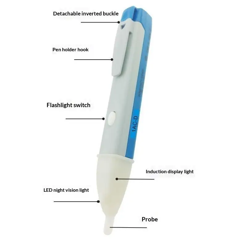 【CR】Non Contact AC Voltage Detector Pen 90-1000V Induction Tester for Home Renovation Electrical Wiring Inspection Use