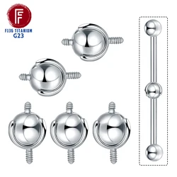Wholesale F136 Titanium Internally Thread Balls Piercing Tragus Accessories Barbell Helix Piercing Cartilage Earrings Jewelry