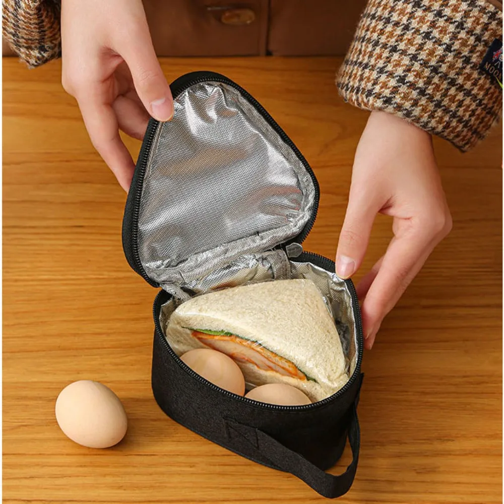 High Quality Portable Triangular Insulation Bag Aluminum Foil Mini Thermal Cooler Lunch Tote Durable Student Rice Ball Bag