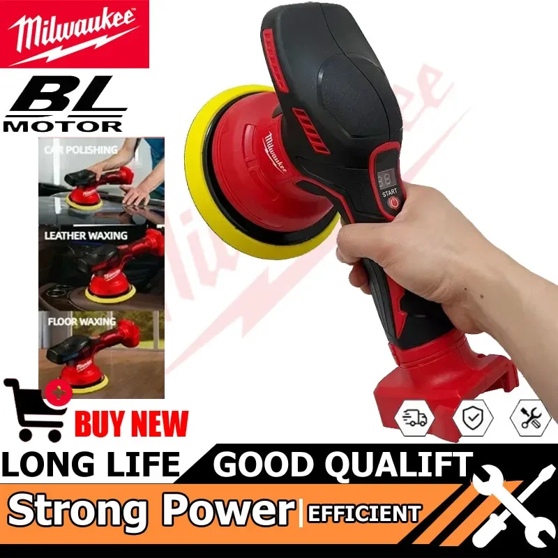 

2025 Milwaukee For Lithium Battery Cordless Polisher 8 Gears Digital Display Electric Polisher Auto Car Waxing Polishing Machine