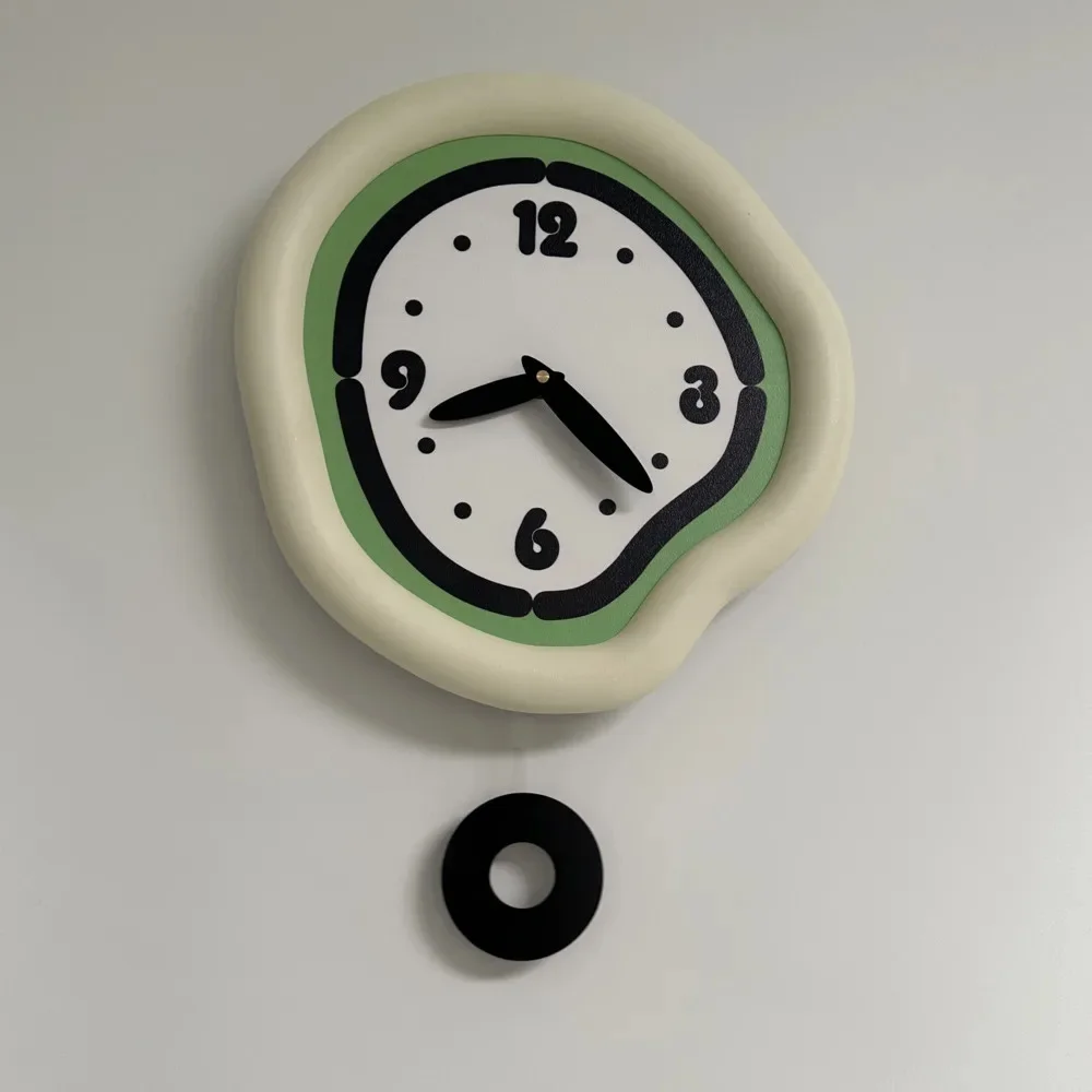 Nordic Wall Clocks INS Cream Design Minimalism Clock Watch Modern Living Room Clocks Luxury Clock Mechanism Silent Home Decor