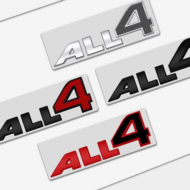 Auto Metal ALL4 Logo 3D Badge Lettering Decals Trunk Sticker For MINI Cooper S R60 F60 F54 R56 R57 Countryman Car Styling