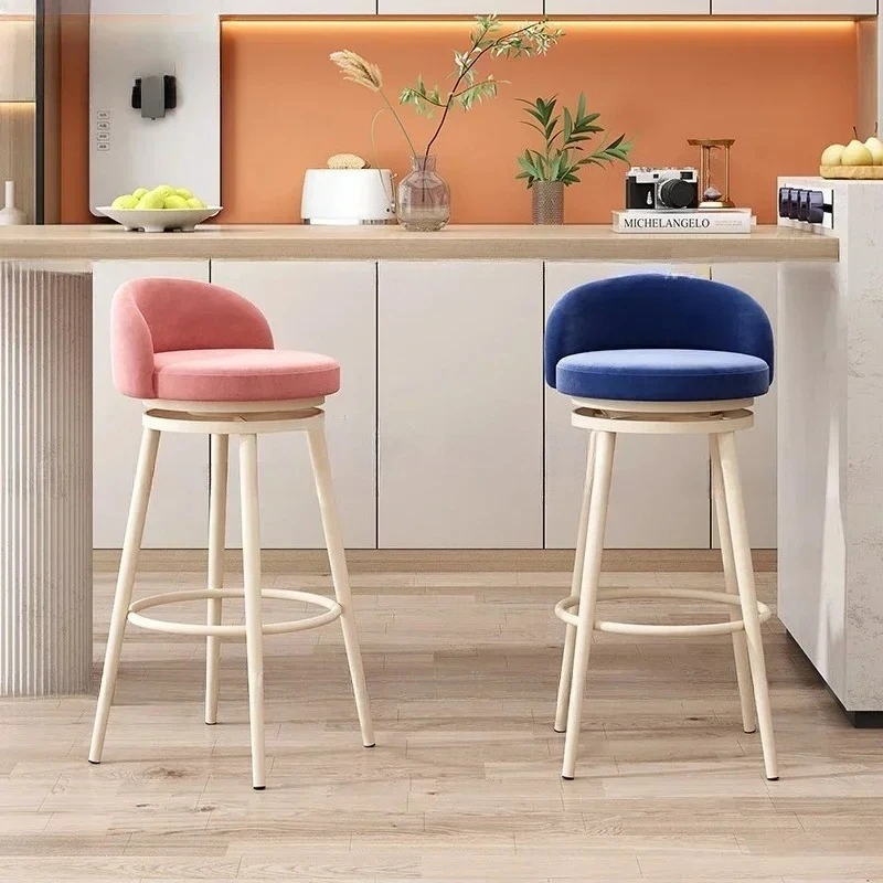 

Modern Design High Breakfast Furniture Cafeteria Step Stool Bar Stools For Kitchen Luxury Chairs Counter Manicure Chair Make Up