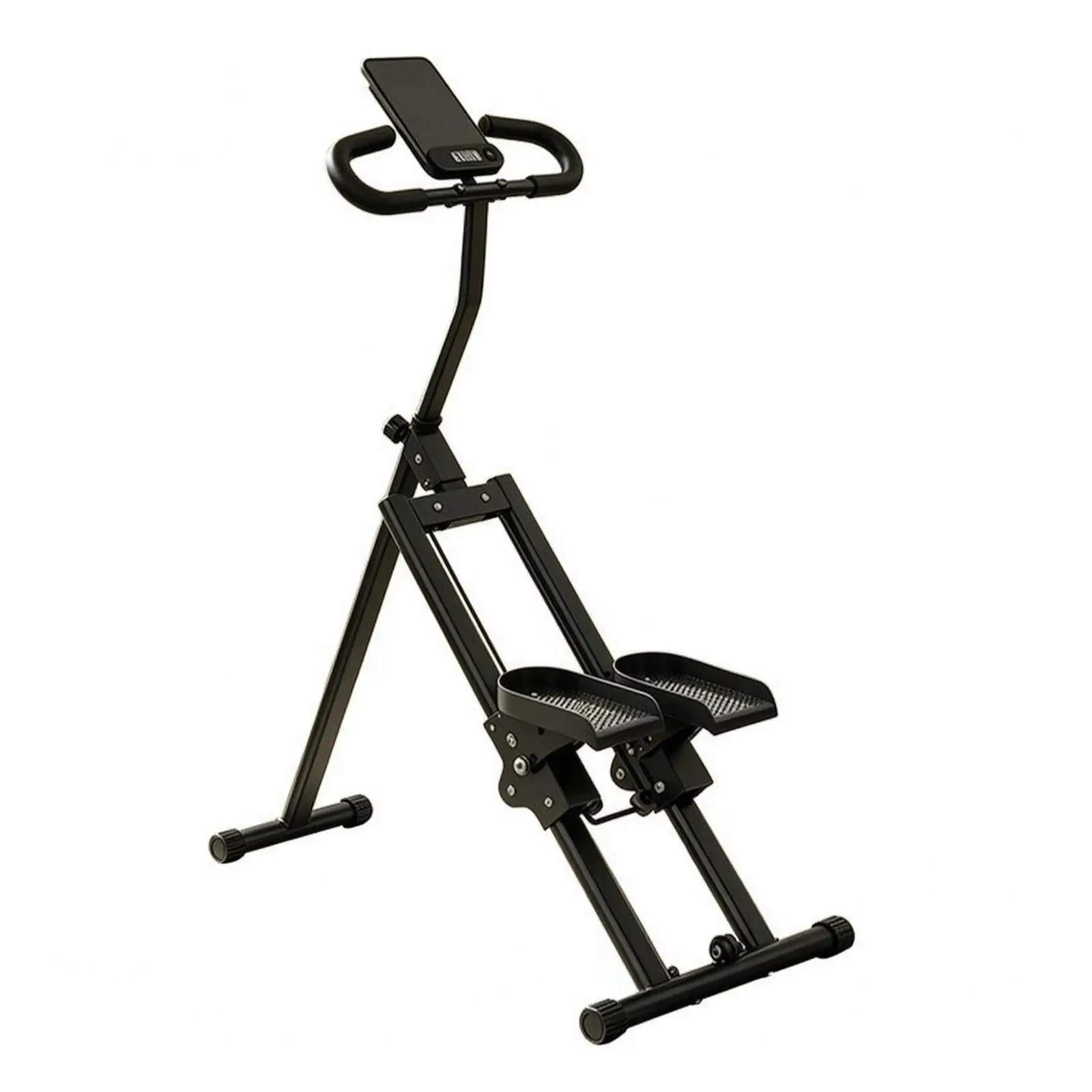 Vertical Climber Foldable Stair Climber with Display Holder Climbing Exerciser Spring-Resistance Stepper Machine Compact