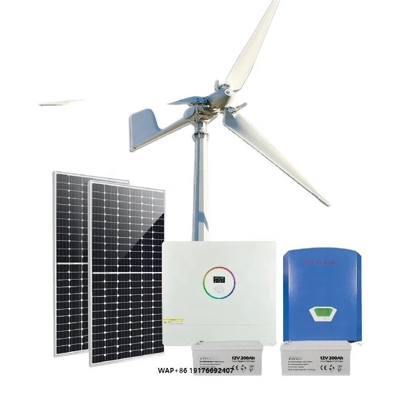 50kw 100kw 500kw Complete Hybrid Solar Wind Turbine Set Ground Mounted Home LiFePo4 Lithium Ion Battery Renewable Energy System