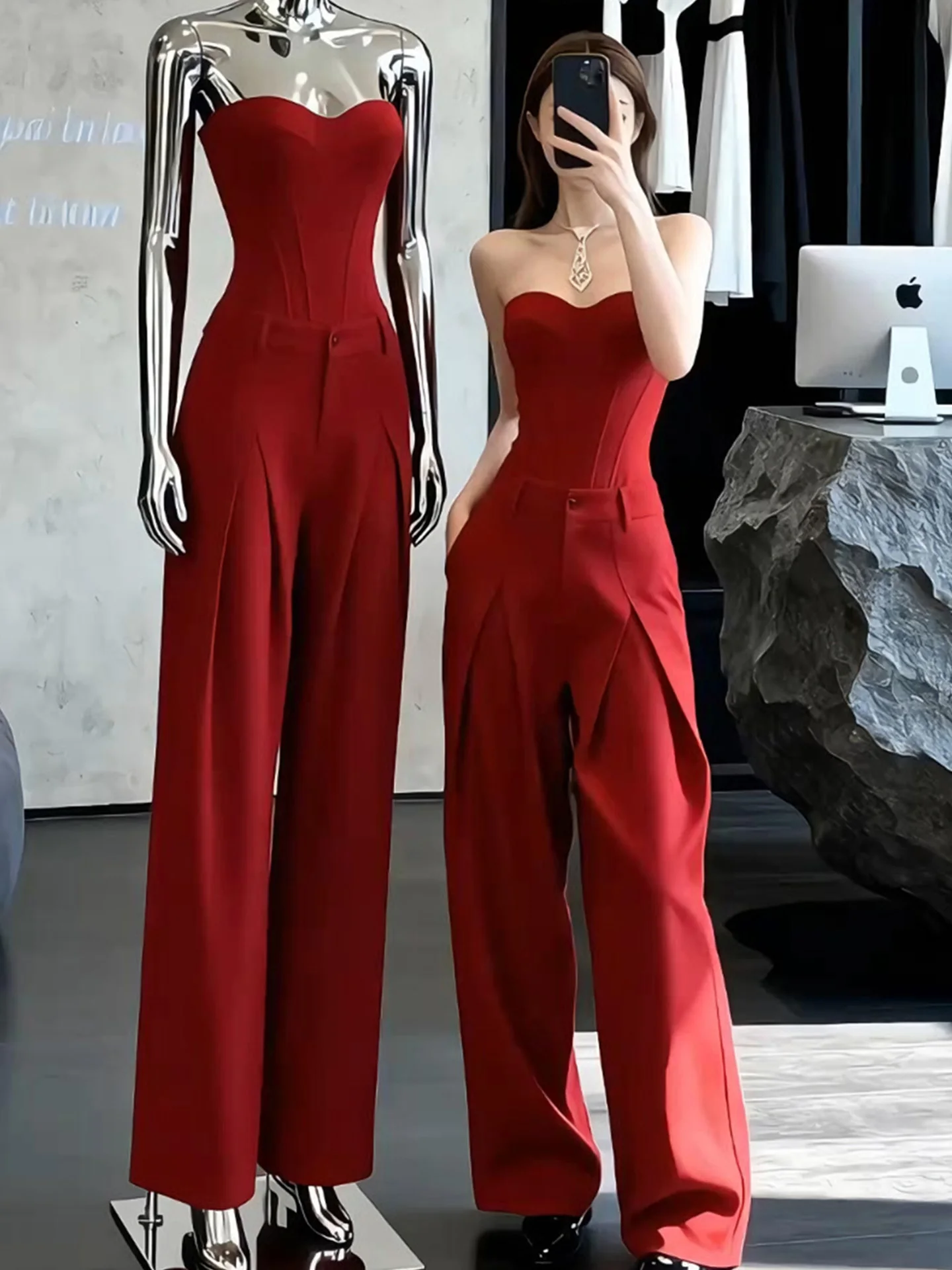 

Осенне-зимний новый универсальный женский комплект: супермодные брюки с высокой талией, утягивающие, с вырезами, дышащие, изысканные, приталенного кроя.