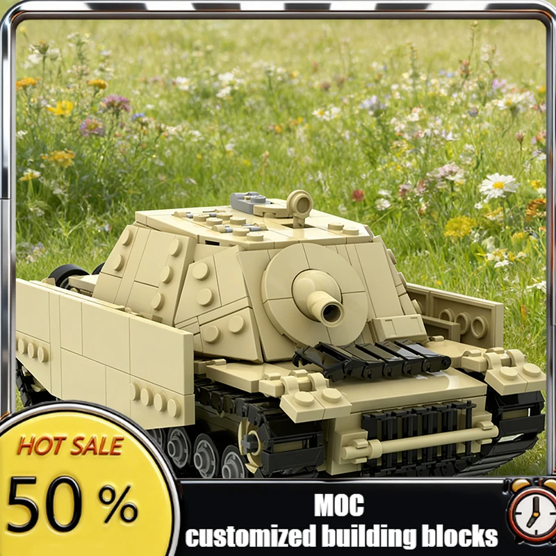 499 PCS Custom Tank Model Brummbar MOC Customize Modular Building Block Creative Design Educational Brick DIY Holiday Toy Gifts