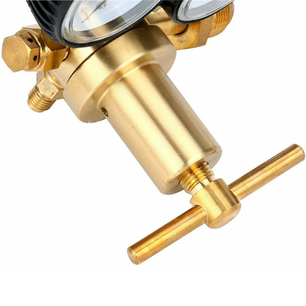 Nitrogen Regulator Gauge Pressure Equipment Brass CGA580 Inlet Connection Gauges 0-600PSI CGA580 Inlet 1/4 inch Flare Output