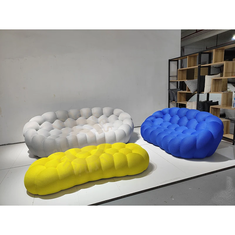 # Creative Honeycomb Bubble Mesh Fabric Sofa Living Room Fully Packed Soft Bag Lazy Holiday Leisure Sofa
