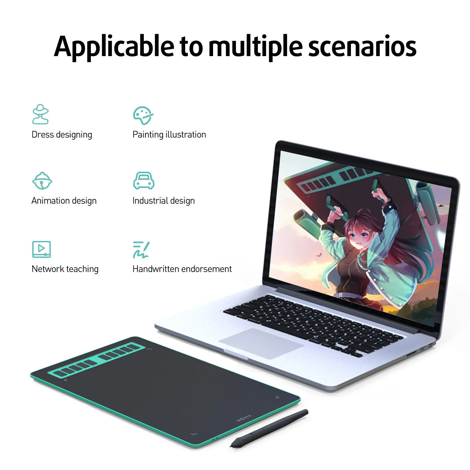 XENX P3-1060 10x6 Inch Drawing Tablet Graphics Pen Tablet for PC Phone Digital Hand Drawing Writing