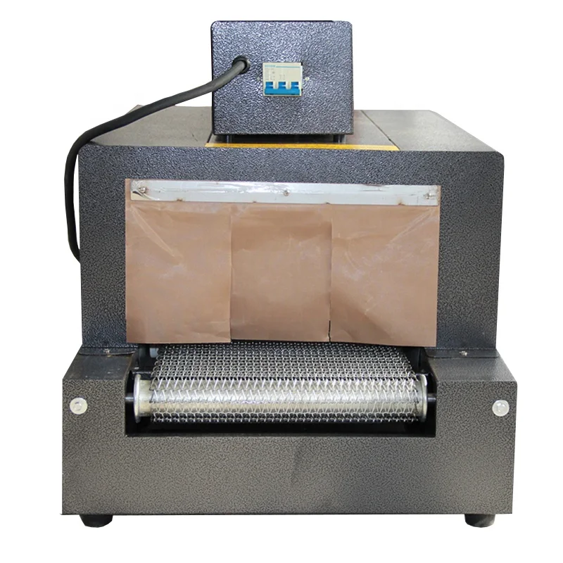 

Tabletop Heat Tunnel Chain Conveyor Shrink Packing Machine Plastic Film Shrinking Wrapping Machines