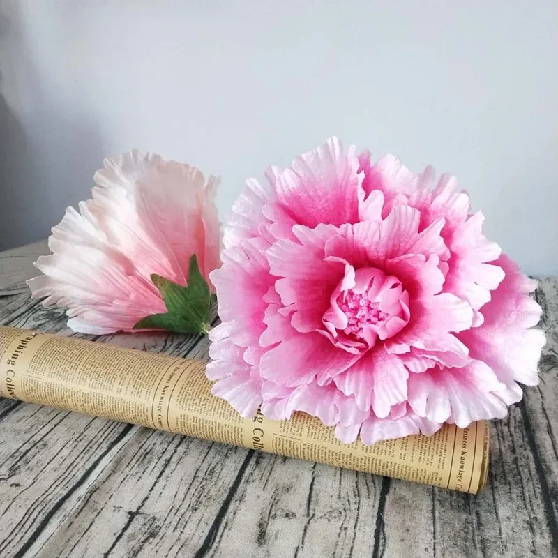 

Pink silk flower velvet peony artificial flower large supermarket window wedding Valentine's Day props 3D shooting background