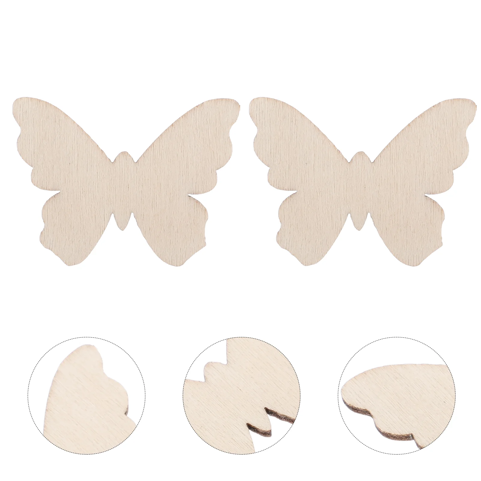 

100pcs Butterfly Wood ChipsCrafts Wooden Decoration Small Christmas Pieces Ornament Child