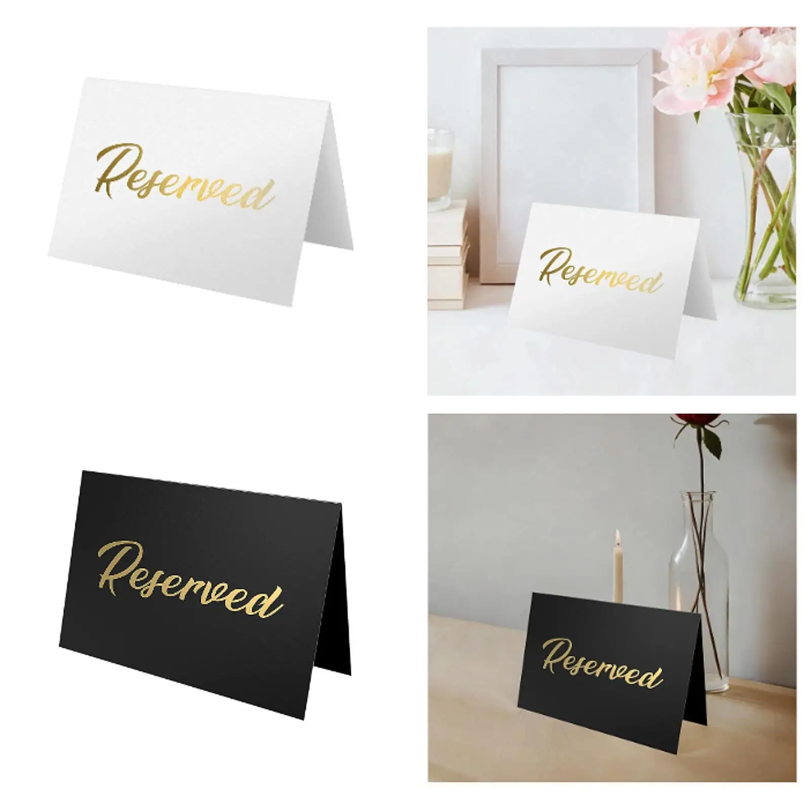 10 Pieces Reserved Table Card Cardstock Sturdy Multifunctional Easy to Use