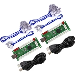 SJ@JX Arcade Game USB Encoder Code Board Zero Delay Game Controller Button Joystick Cable for Retro Pie PC MAME Raspberry Pi