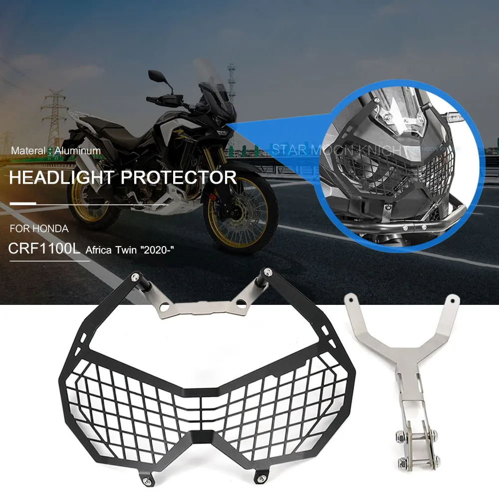 Motorfiets Hoofd Licht Grille Bescherming Cover Koplamp Protector Guard Voor Honda Africa Twin CRF1100L CRF1100 CRF 1100L 2020