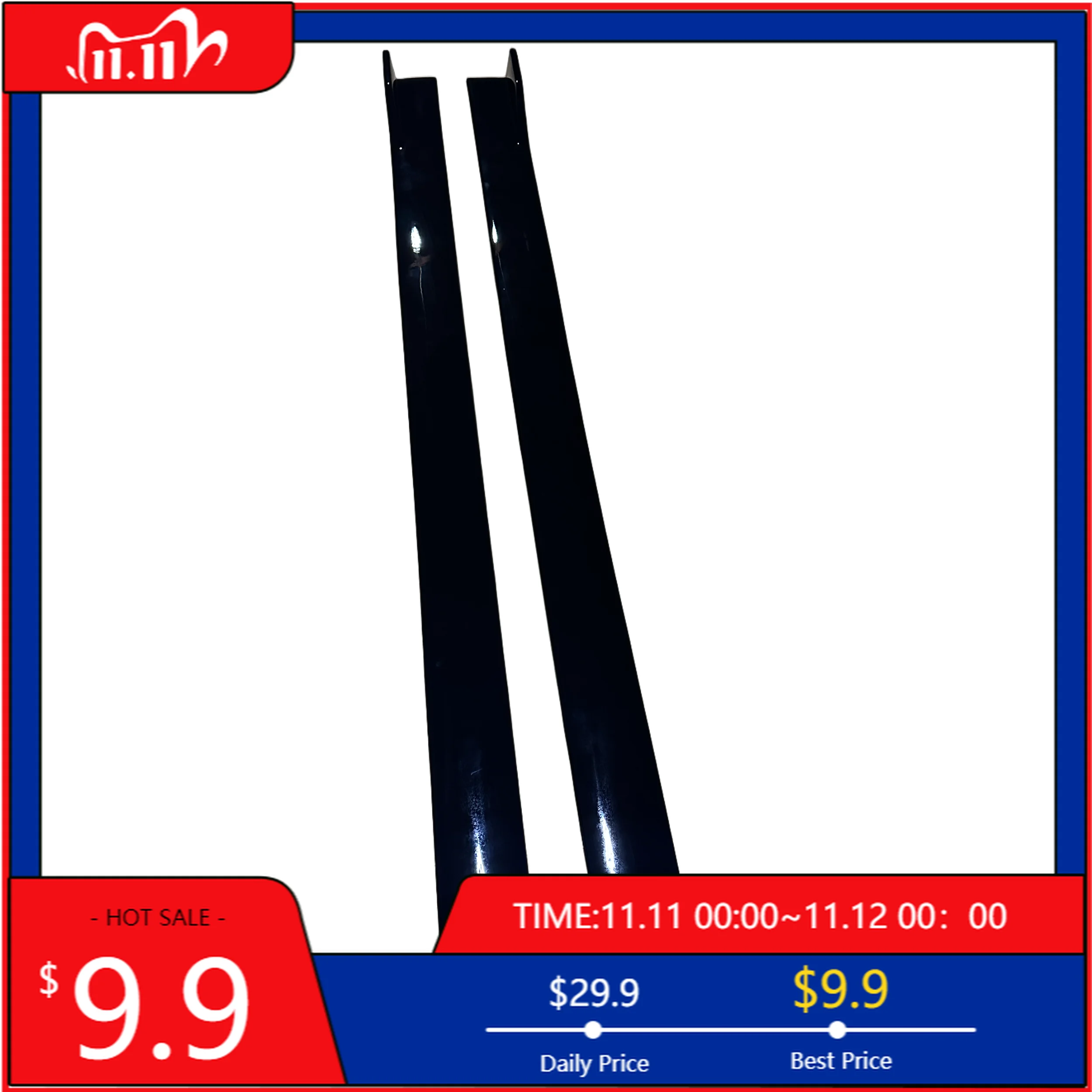 

Stlf2.2M Gloss Black Universal Side Skirts Body Kit Side Splitter For All Coupes And Sedans Car Accessories