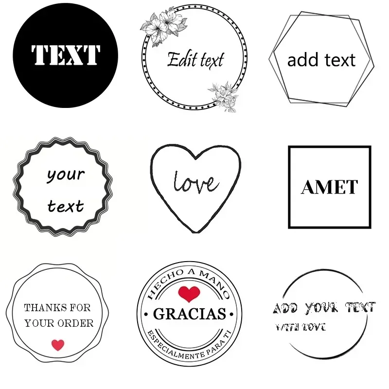 100pcs DIY Round Square stickers custom seal sticker custom logo label Design Your Own Personalized stickers Your size