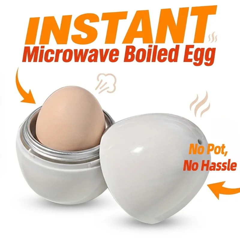 1 PCS Food Grade Microwave Safe Egg Boiler | Portable Aluminum Egg Shaped Steamer, Perfect for Offices, Dormitories, Kitchens