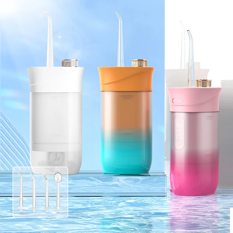 

Portable Water Flosser IPX7 Waterproof Portable Dental Care 4 Nozzles 3 Modes Oral Irrigator for Braces Care Teeth Cleaning