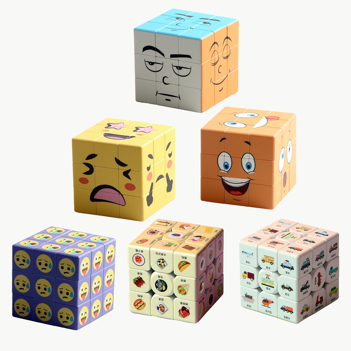 Magic Cube 3x3x3 Cartoon Alien dollar graffiti UV Fun Stress Relief Puzzle Professional Smooth Speed Game Children's Toys Gifts image 2