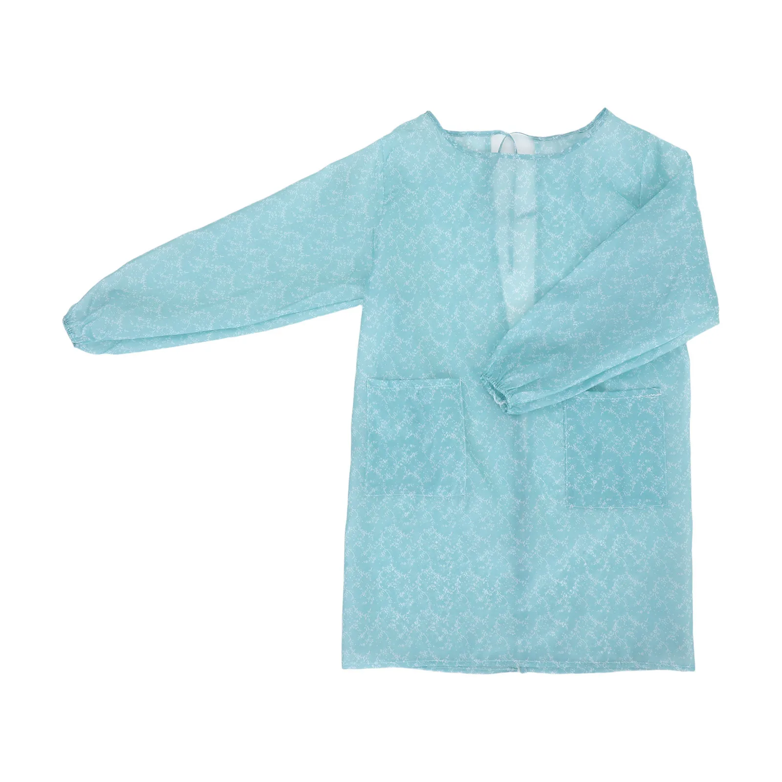 

1Pcs Waterproof Apron Blue Long Sleeve Cooking Apron for Home Hotel Bar Cleaning Heavy Duty Polyester Smock Protective Workwear