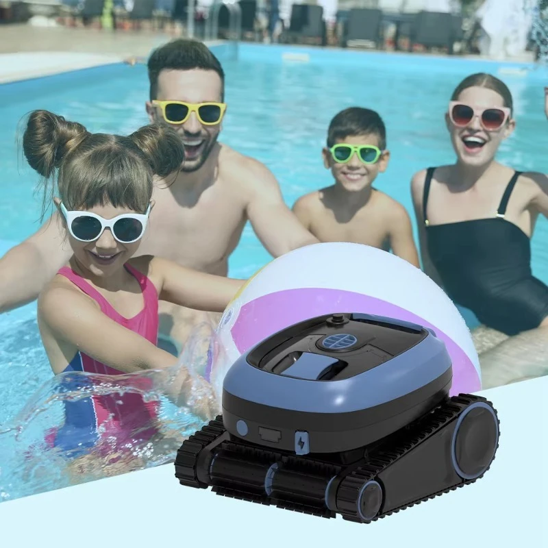 Inteligentny, automatyczny, bezprzewodowy, ładowalny robot czyszczący do podłóg i ścian, skimmer do basenów, odkurzacz robotyczny do basenów.