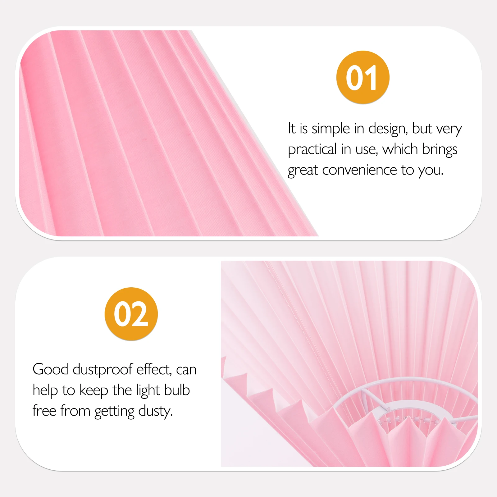 

DIY Pleated Fabric Lampshade 24 Pink Hanging Cloth Cover for Bedroom Dining Room Home Decor Lighting Accessories Ceiling Lamp