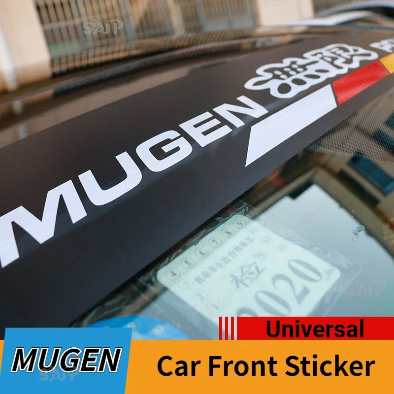 

MUGEN Front Windshield Sticker Car Vinyl Sticker Universal Waterproof Race Car Body Truck Bumper Rear Window Decal Accessories