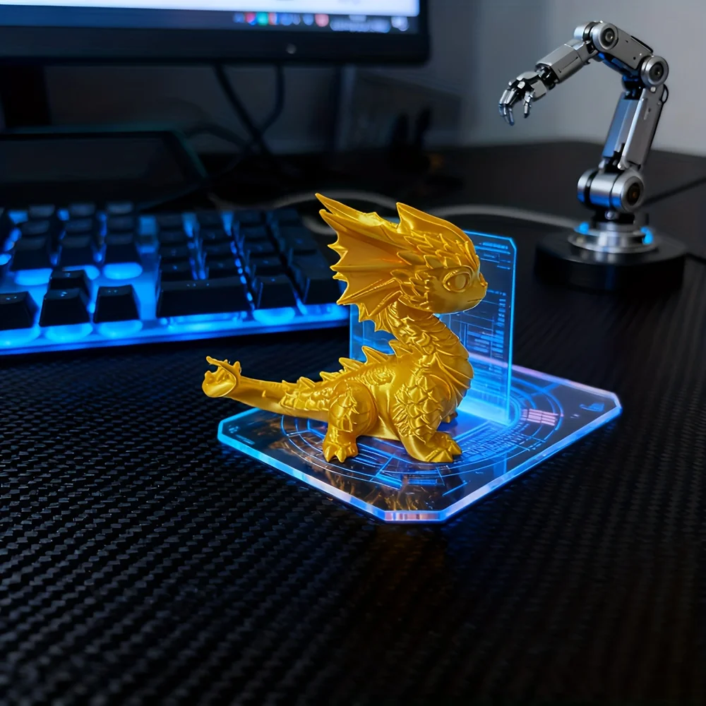 Mini Golden Dragon Decoration Cute Desktop Figurine Creative Collectible Prosperity Gift Plastic Desktop Decorations