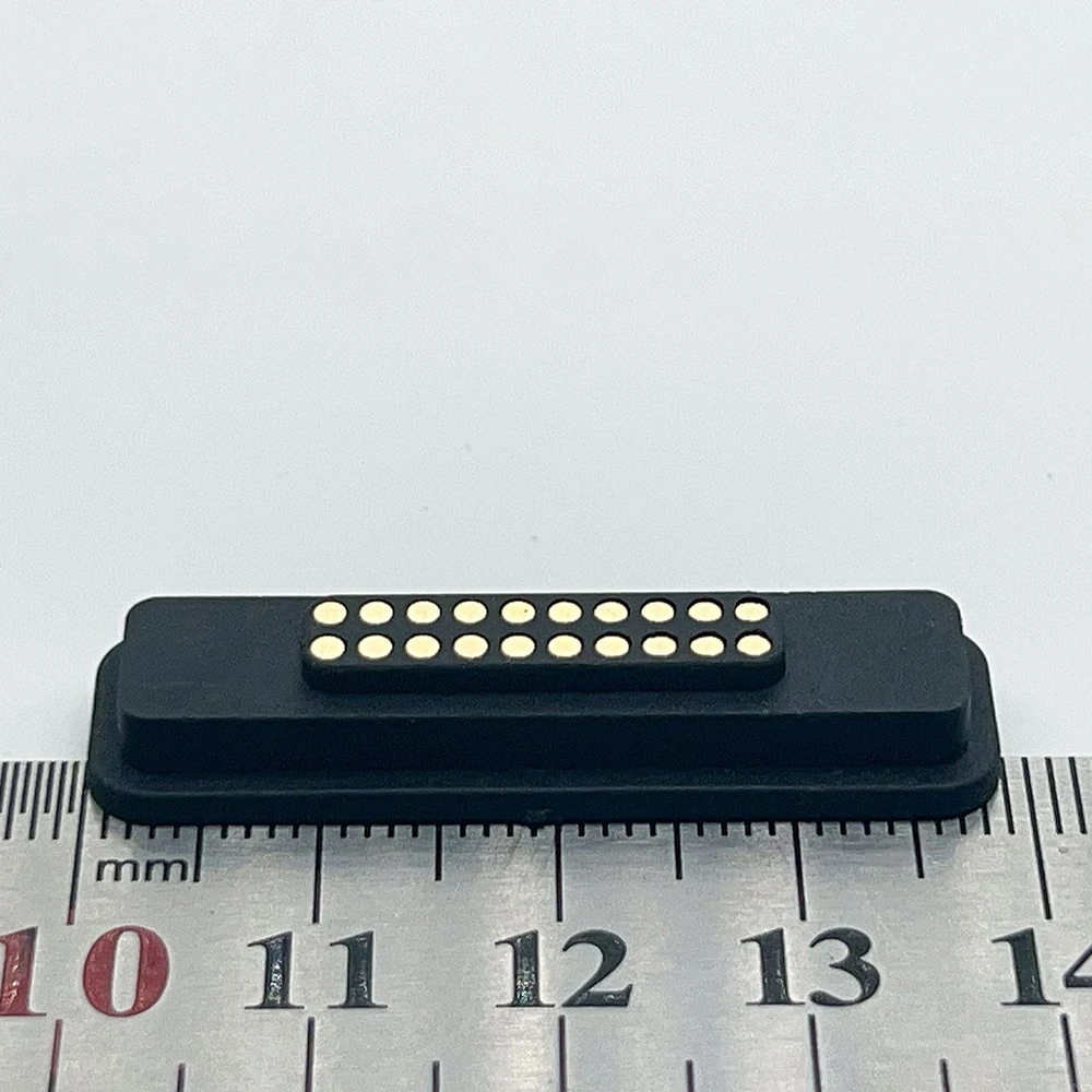 1 Paar 6P 7P 8P 9P 10P 11P 12P 13P 14P 16P 20P Magnetischer Pogo-Pin-Steckverbinder, versenkter, quadratischer, federbelasteter Stromkontakt, Sockel – Detail 18