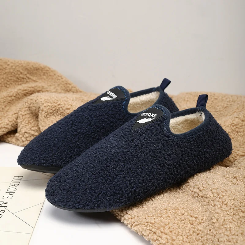 New Mens Winter Slippers Comfortable Plush Shoe High Quality Women Disigner Cotton Slipper Non Slip Light Weight Indoor Footwear