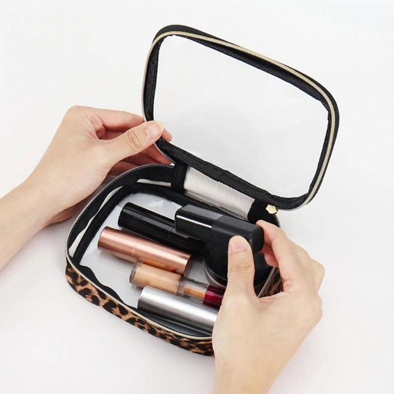 

E8FB Travel Friendly Makeup Brush Holder Toiletries Bag with Ample Space Cosmetic Bag for Professional Makeup Artists