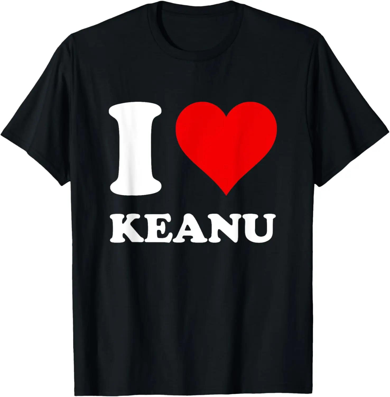 Red Heart I Love Keanu T-Shirt