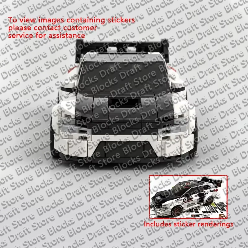 342PC Speed Racing Car Model MOC Building Bricks JDM Modified Sports Cars Modular Technology Assemble Toys Holiday Gift QWERT