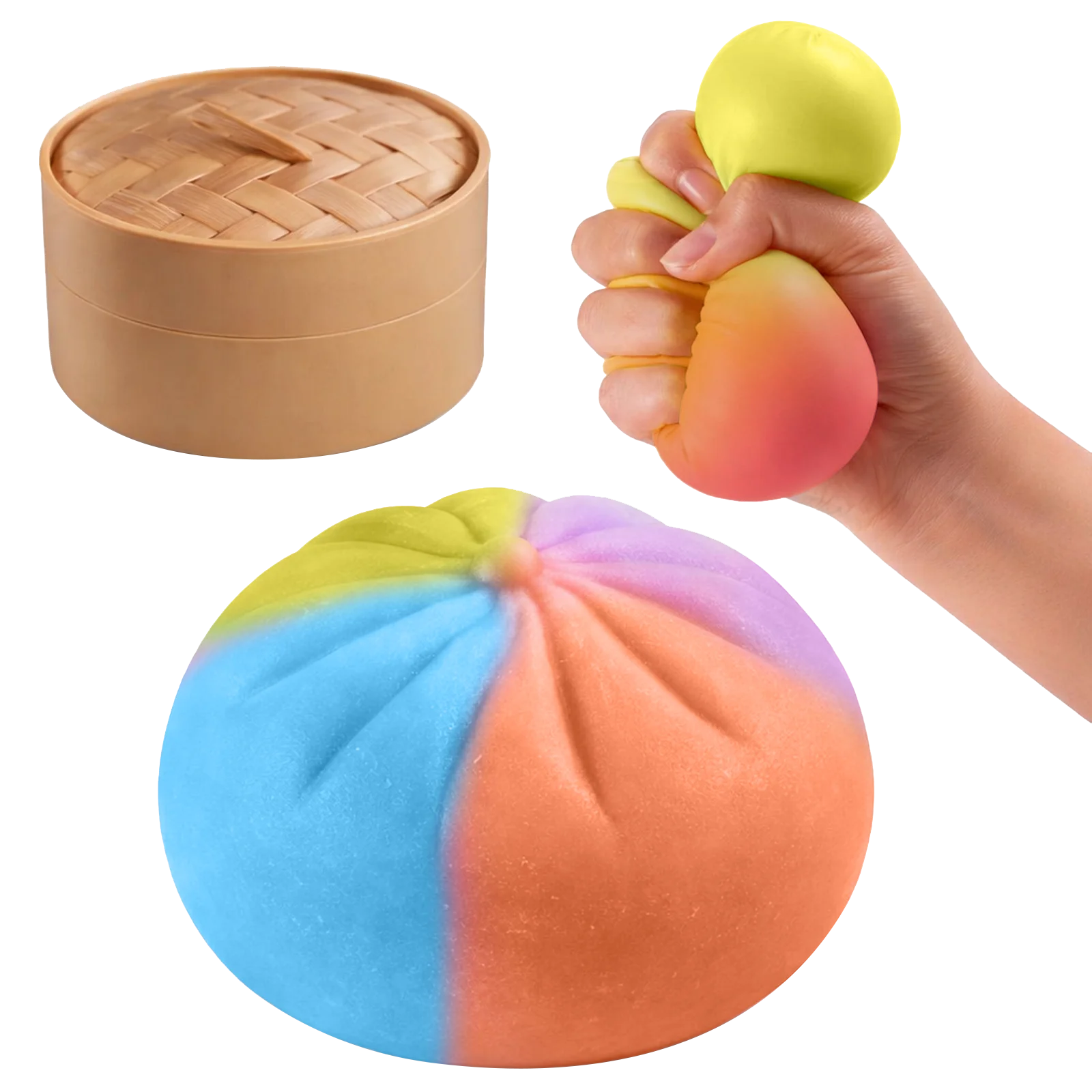 Kleurrijk Kristal Gestoomd Broodje Knijpspeeltje Herbruikbaar Plezier Stressverlichting Langzaam terugveren Flash Dumpling Desktop Decoratie Feestcadeaus